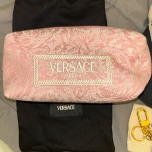 Versace Pink Paisley Pouch NWT